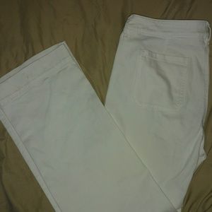 NWT Ann Taylor Loft Womens Marisa Ivory white Pant